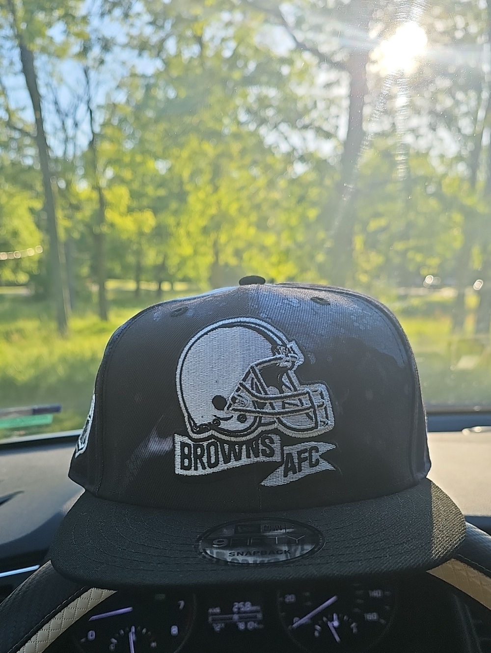 Cleveland Browns AFC Camo Black White Gray Snapback Hat New